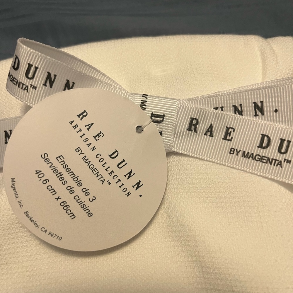Rae Dunn Cream Kitchen Towels Set